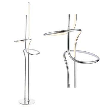 Sketch 64" Minimalist Dimmable Metal Integrated LED Floor Lamp - JONATHAN Y